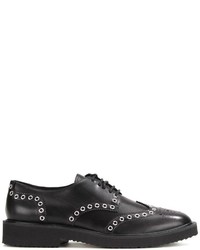 Черные кожаные туфли дерби от Giuseppe Zanotti Design