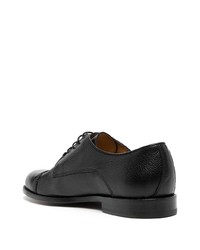 Черные кожаные туфли дерби от a. testoni