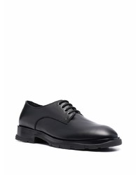 Черные кожаные туфли дерби от Alexander McQueen