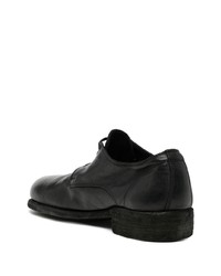 Черные кожаные туфли дерби от Guidi