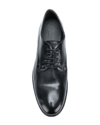 Черные кожаные туфли дерби от Pantanetti