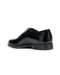 Черные кожаные туфли дерби от Giorgio Armani
