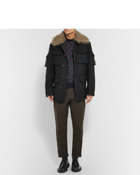 Черные кожаные туфли дерби от Dries Van Noten