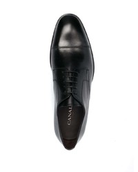 Черные кожаные туфли дерби от Canali