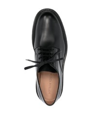 Черные кожаные туфли дерби от Bottega Veneta