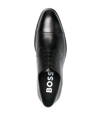 Черные кожаные туфли дерби от BOSS