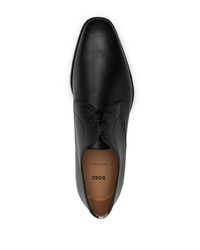 Черные кожаные туфли дерби от Hugo