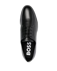 Черные кожаные туфли дерби от BOSS