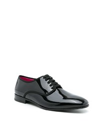 Черные кожаные туфли дерби от Salvatore Ferragamo