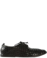 Черные кожаные туфли дерби от Marsèll