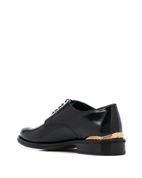 Черные кожаные туфли дерби от Versace
