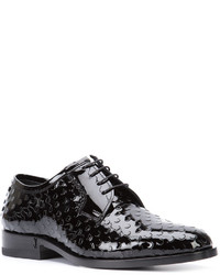 Женские черные кожаные туфли дерби от Saint Laurent