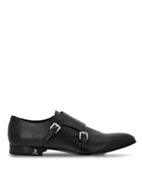 Черные кожаные туфли дерби от Philipp Plein