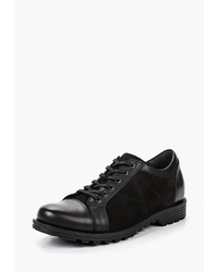 Черные кожаные туфли дерби от Pierre Cardin