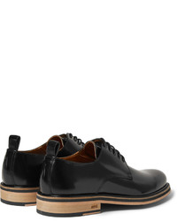 Черные кожаные туфли дерби от Ami