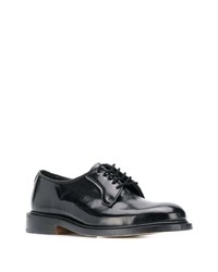 Черные кожаные туфли дерби от Tricker's