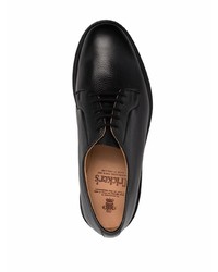 Черные кожаные туфли дерби от Tricker's