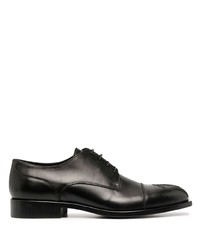 Черные кожаные туфли дерби от Roberto Cavalli