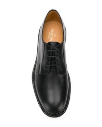 Черные кожаные туфли дерби от Valentino