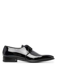 Черные кожаные туфли дерби от Santoni