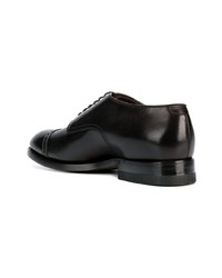 Черные кожаные туфли дерби от Silvano Sassetti