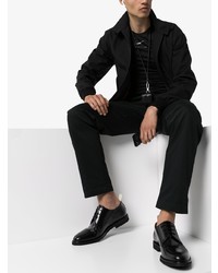 Черные кожаные туфли дерби от Common Projects