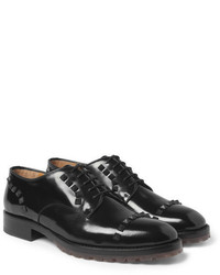 Черные кожаные туфли дерби от Valentino