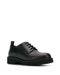 Черные кожаные туфли дерби от Valentino Garavani