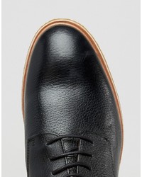 Черные кожаные туфли дерби от Zign Shoes