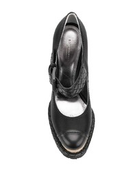 Черные кожаные туфли на танкетке от Bottega Veneta