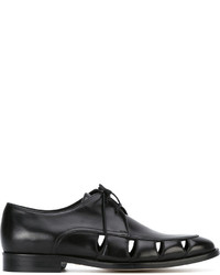 Женские черные кожаные туфли на шнуровке от Paul Smith