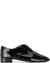 Женские черные кожаные туфли на шнуровке от Repetto