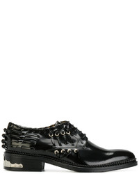 Женские черные кожаные туфли на шнуровке от Toga Pulla