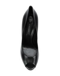 Черные кожаные туфли с вырезом от Casadei