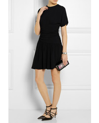 Черные кожаные туфли с вырезом от Miu Miu