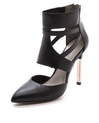 Черные кожаные туфли с вырезом от Pour La Victoire