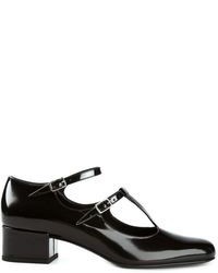 Черные кожаные туфли с вырезом от Saint Laurent