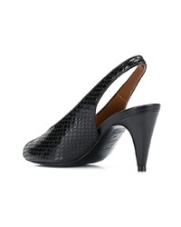 Черные кожаные туфли с вырезом от Carel