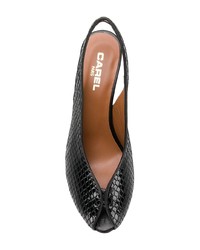 Черные кожаные туфли с вырезом от Carel