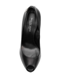 Черные кожаные туфли с вырезом от Philipp Plein