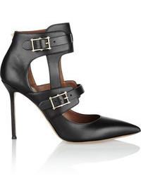 Черные кожаные туфли с вырезом от Valentino