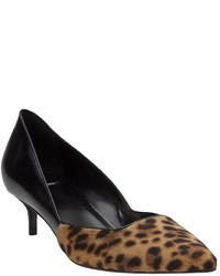 Черные кожаные туфли с леопардовым принтом от Pierre Hardy
