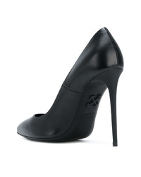 Черные кожаные туфли с принтом от Off-White