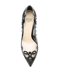Черные кожаные туфли с принтом от Francesco Russo