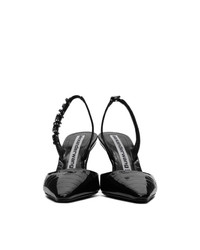 Черные кожаные туфли с украшением от Alexander Wang