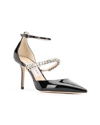 Черные кожаные туфли с украшением от Jimmy Choo