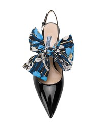 Черные кожаные туфли с украшением от Prada