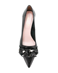 Черные кожаные туфли с украшением от Anna F.