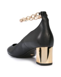 Черные кожаные туфли с украшением от Stella Luna