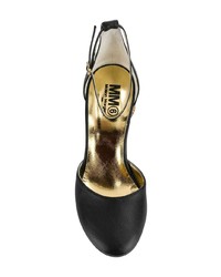 Черные кожаные туфли с украшением от MM6 MAISON MARGIELA